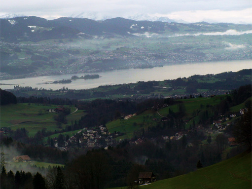 Blick nach dem Zürichsee